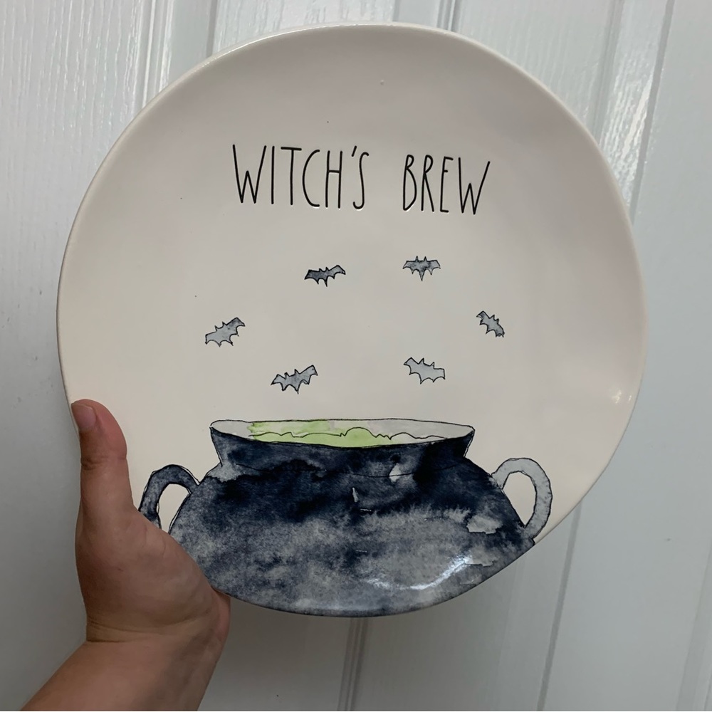 🇺🇸 Rae Dunn WITCHS BREW set of 4 dinner plates